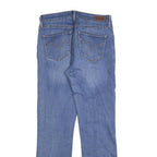 LEVI'S Womens Jeans Blue Slim Straight Denim Light W29 L28 Raw Hem Zip Closure