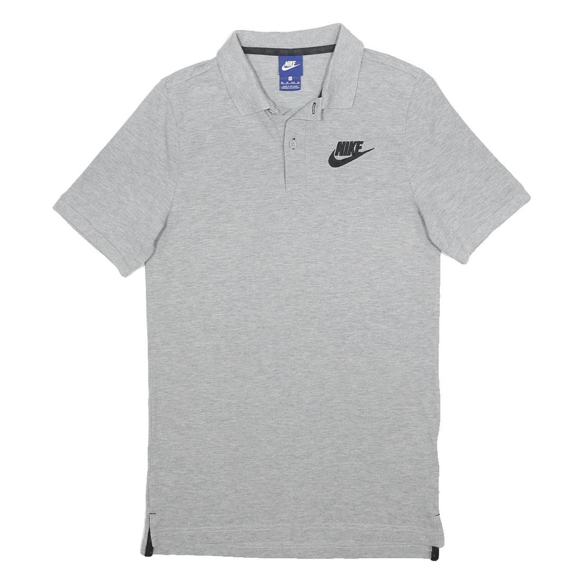 NIKE Mens Grey Short Sleeve Plain Polo Shirt XS Cotton Casual Sportswear