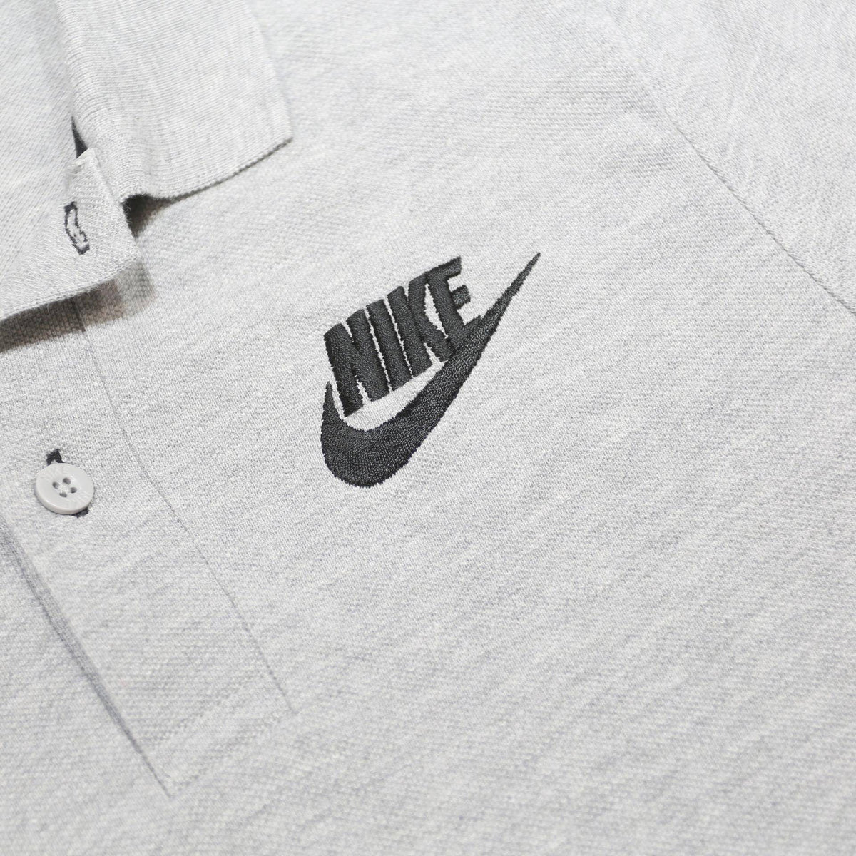 NIKE Mens Grey Short Sleeve Plain Polo Shirt XS Cotton Casual Sportswear