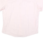 DKNY Mens Pink Plain Shirt XL Cotton Blend Casual Short Sleeve Summer
