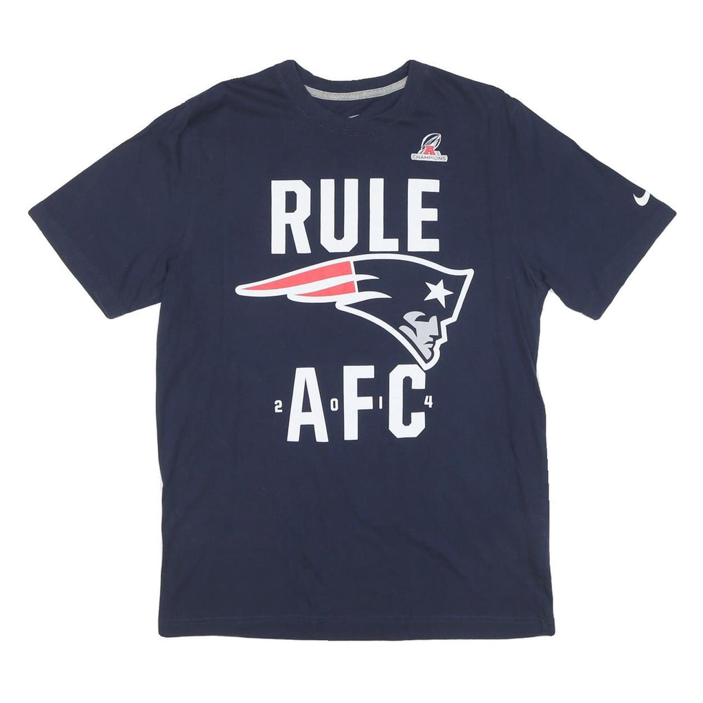 NIKE Mens Navy Blue AFC Football T-Shirt L Short Sleeve Crew Neck Graphic Print