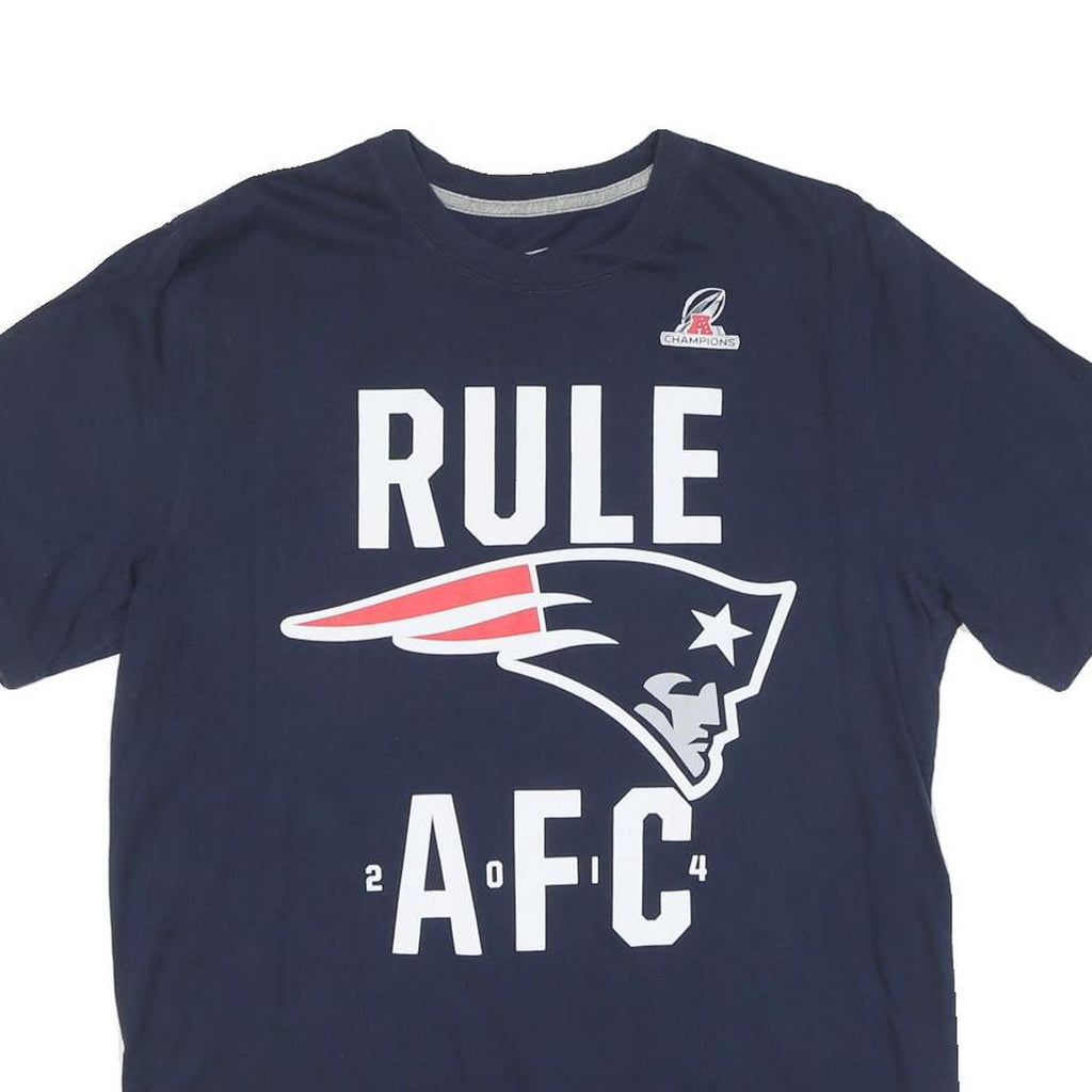 NIKE Mens Navy Blue AFC Football T-Shirt L Short Sleeve Crew Neck Graphic Print