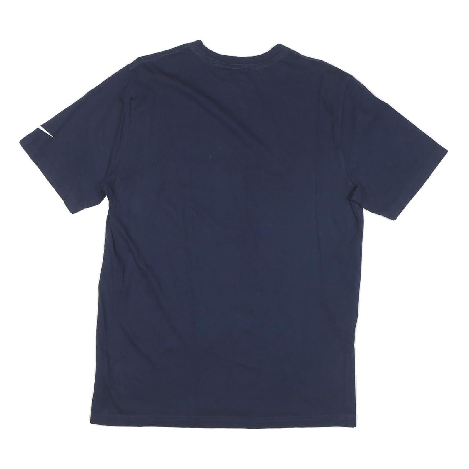 NIKE Mens Navy Blue AFC Football T-Shirt L Short Sleeve Crew Neck Graphic Print