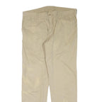 CARHARTT Mens Regular Fit Beige Cotton Blend Trousers W40 L34 Zip Closure