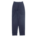 Pleated Womens Trousers Blue Slim Tapered W24 L34