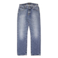 NUDIE JEANS Mens Regular Cotton Blend Denim Light Blue Button W33 L34 Straight