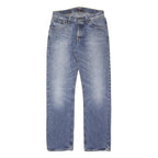 NUDIE JEANS Mens Regular Cotton Blend Denim Light Blue Button W33 L34 Straight