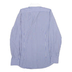 TOMMY HILFIGER Mens Blue & White Checked Shirt L Classic Fit Cotton Button