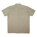 DICKIES Mens Beige Polyester Blend Shirt XL Workwear Button Short Sleeve