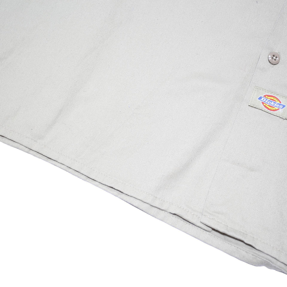 DICKIES Mens Beige Polyester Blend Shirt XL Workwear Button Short Sleeve