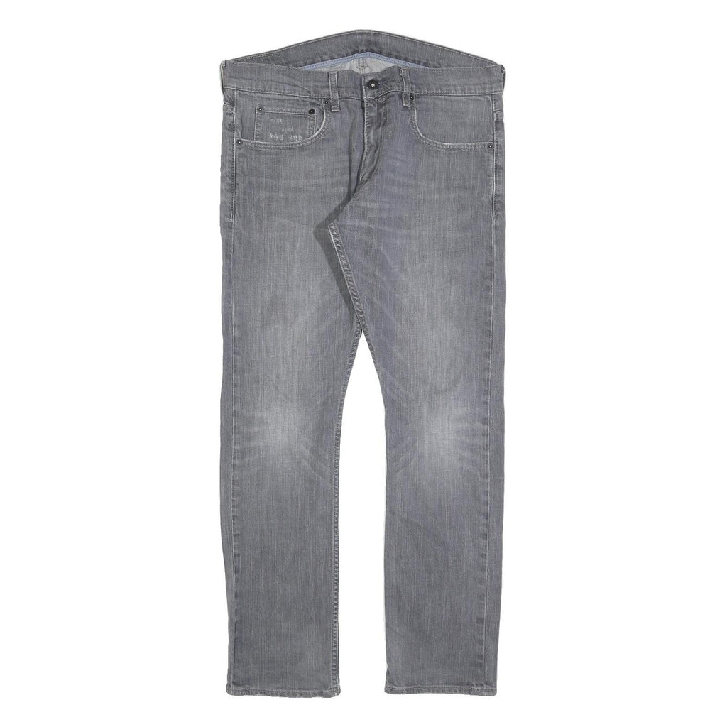 LEVI'S 591 Mens Jeans Grey Slim Straight Denim Stone Wash W33 L30 Authentic Low