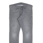 LEVI'S 591 Mens Jeans Grey Slim Straight Denim Stone Wash W33 L30 Authentic Low