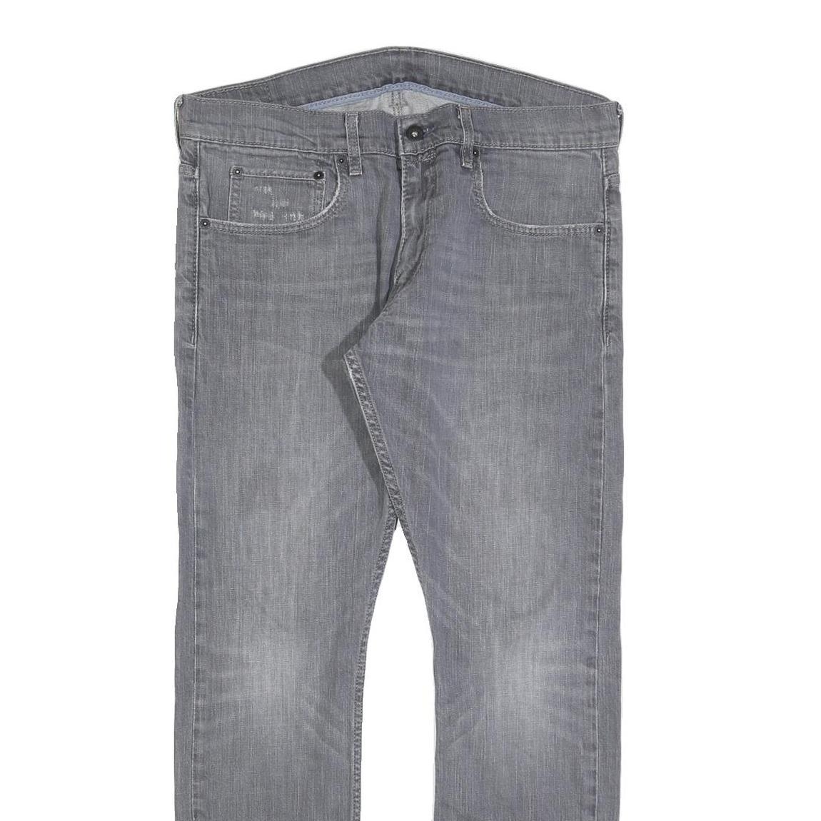 LEVI'S 591 Mens Jeans Grey Slim Straight Denim Stone Wash W33 L30 Authentic Low