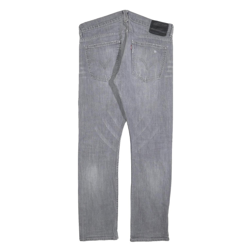 LEVI'S 591 Mens Jeans Grey Slim Straight Denim Stone Wash W33 L30 Authentic Low