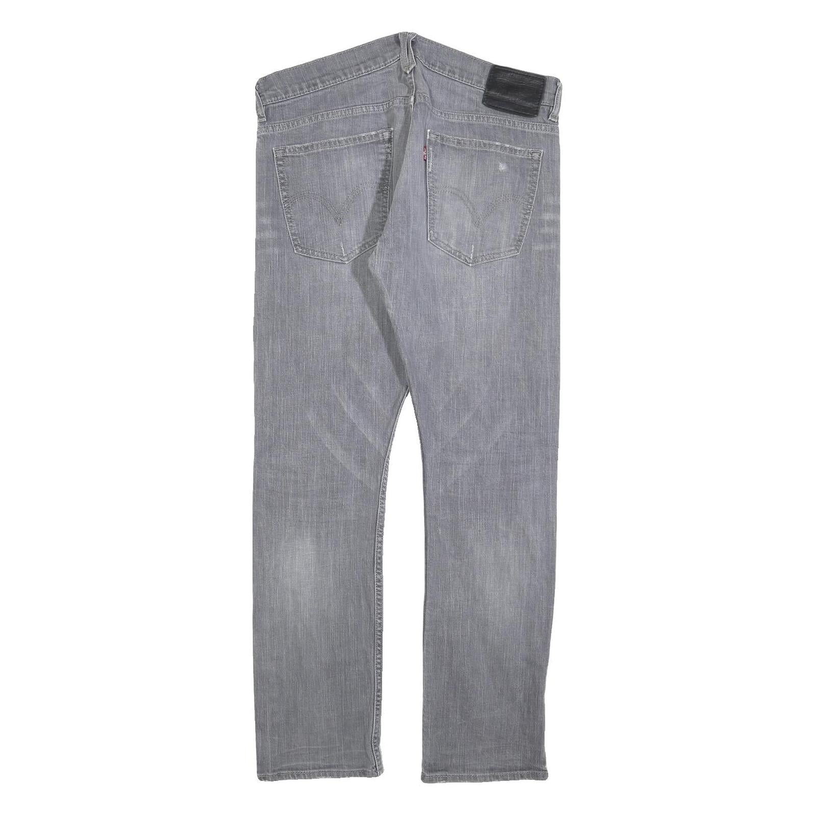 LEVI'S 591 Mens Jeans Grey Slim Straight Denim Stone Wash W33 L30 Authentic Low