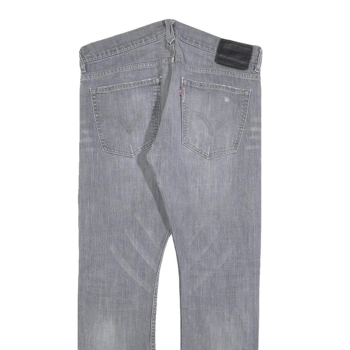 LEVI'S 591 Mens Jeans Grey Slim Straight Denim Stone Wash W33 L30 Authentic Low