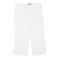 OLD NAVY Womens White Casual Cotton Blend Shorts M W30 Summer Elastic Waist