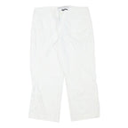 OLD NAVY Womens White Casual Cotton Blend Shorts M W30 Summer Elastic Waist