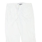OLD NAVY Womens White Casual Cotton Blend Shorts M W30 Summer Elastic Waist
