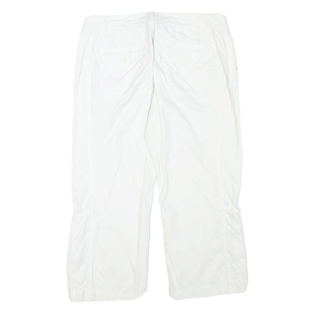 OLD NAVY Womens White Casual Cotton Blend Shorts M W30 Summer Elastic Waist