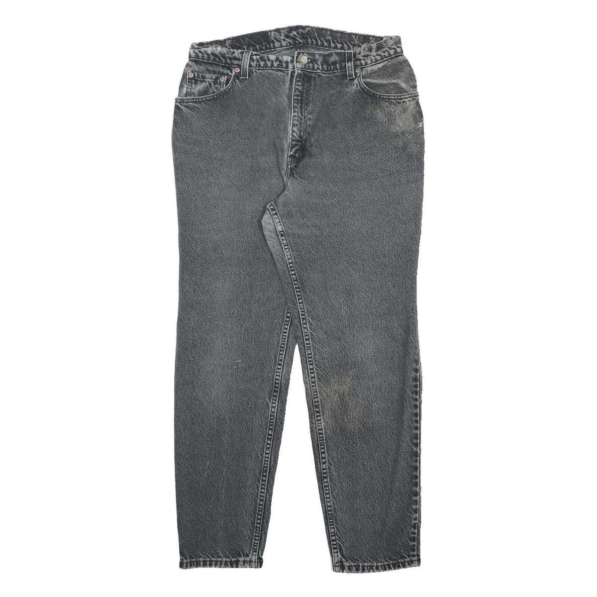 LEVI'S Womens Grey Denim Cotton Regular Fit Straight Zip W30 L28 Medium Wash