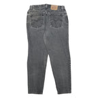 LEVI'S Womens Grey Denim Cotton Regular Fit Straight Zip W30 L28 Medium Wash
