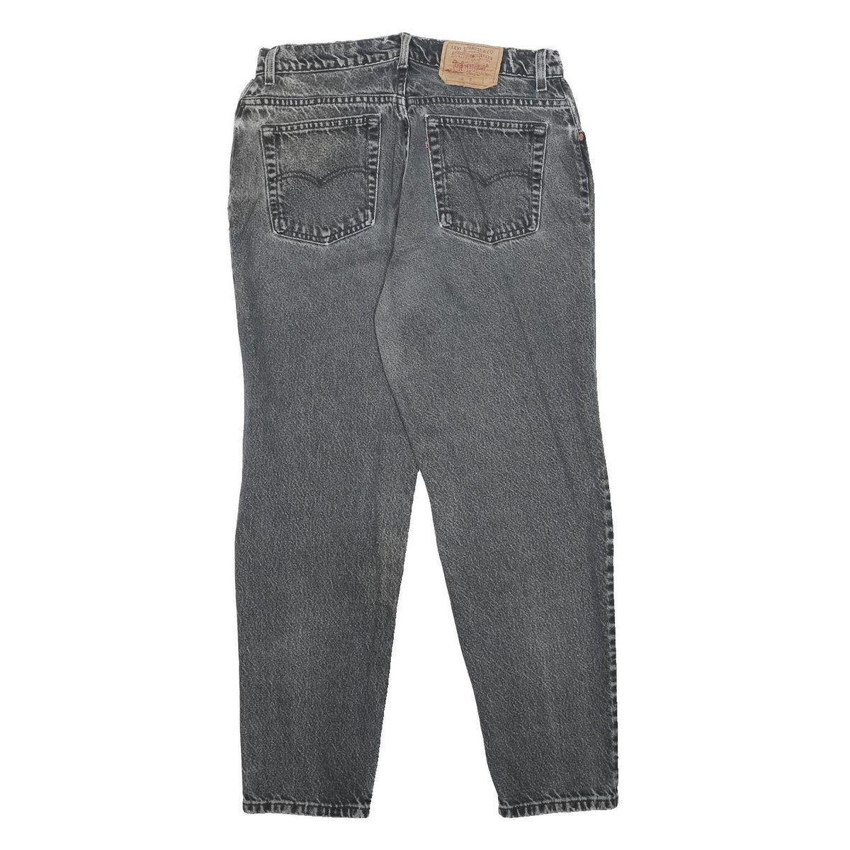 LEVI'S Womens Grey Denim Cotton Regular Fit Straight Zip W30 L28 Medium Wash