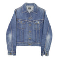 LEE Womens Blue Denim Button Jacket M Cotton Blend Classic Casual Outerwear