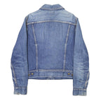 LEE Womens Blue Denim Button Jacket M Cotton Blend Classic Casual Outerwear