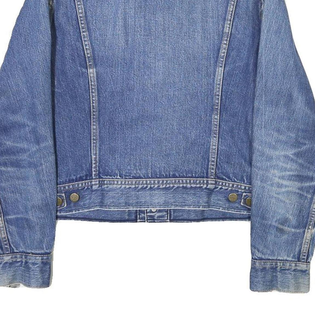 LEE Womens Blue Denim Button Jacket M Cotton Blend Classic Casual Outerwear