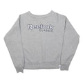 REEBOK Womens Grey Classic Crew Neck S Sweatshirt Cotton Blend Casual