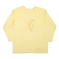 DIANE DALIS Mens Yellow Cotton Blend Crew Neck L Sweatshirt Embroidered Symbol