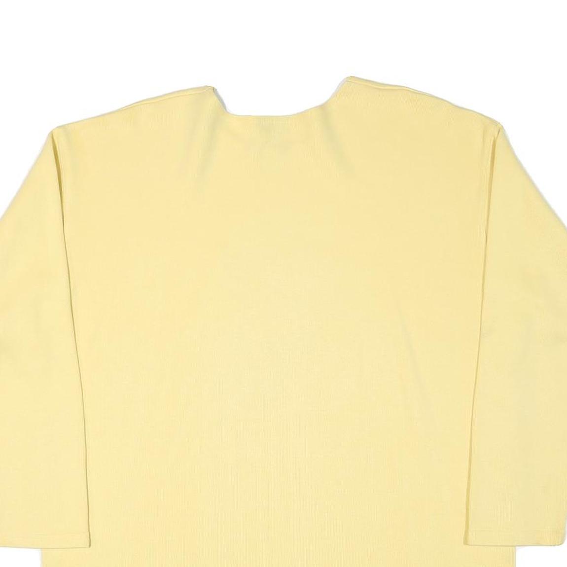 DIANE DALIS Mens Yellow Cotton Blend Crew Neck L Sweatshirt Embroidered Symbol