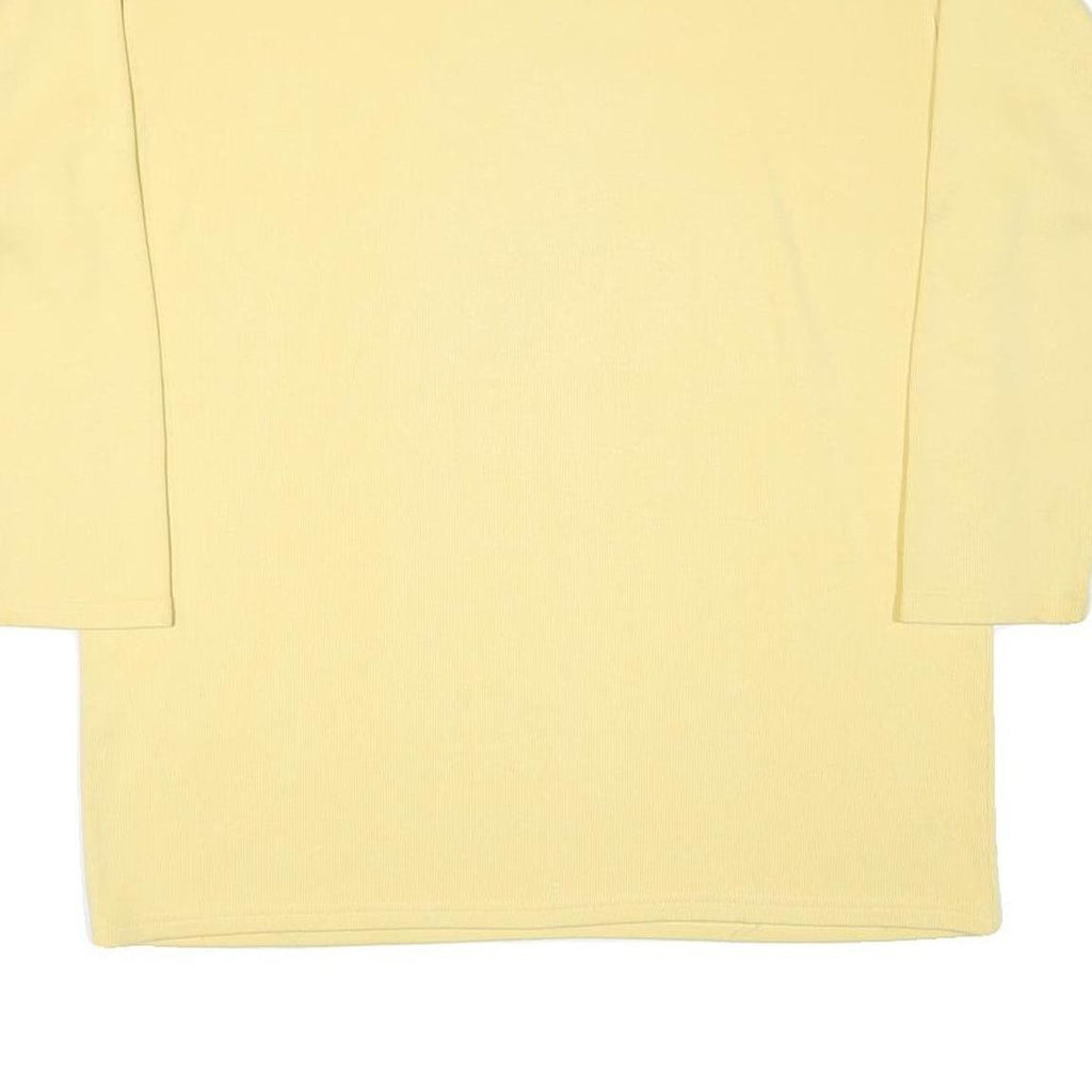 DIANE DALIS Mens Yellow Cotton Blend Crew Neck L Sweatshirt Embroidered Symbol