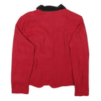 D S SUMMER Womens Red & Black Shirt Long Sleeve Collared M Button Front