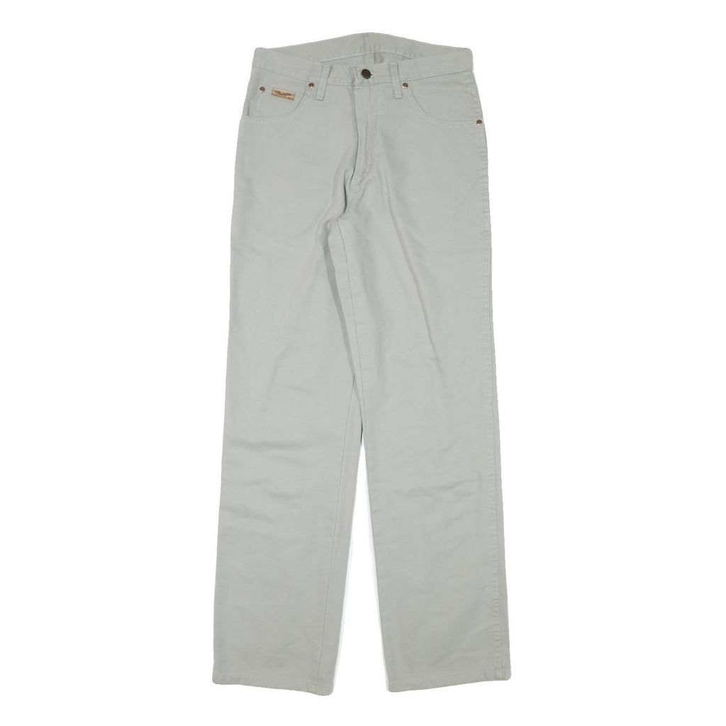 WRANGLER Mens Regular Fit Beige Cotton Blend Trousers W30 L32 Classic Zip