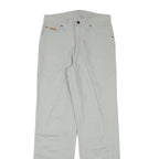 WRANGLER Mens Regular Fit Beige Cotton Blend Trousers W30 L32 Classic Zip