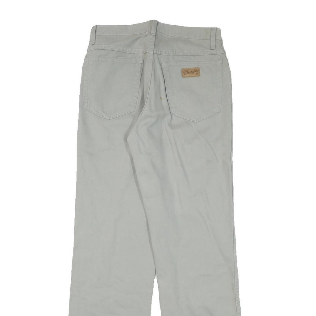 WRANGLER Mens Regular Fit Beige Cotton Blend Trousers W30 L32 Classic Zip