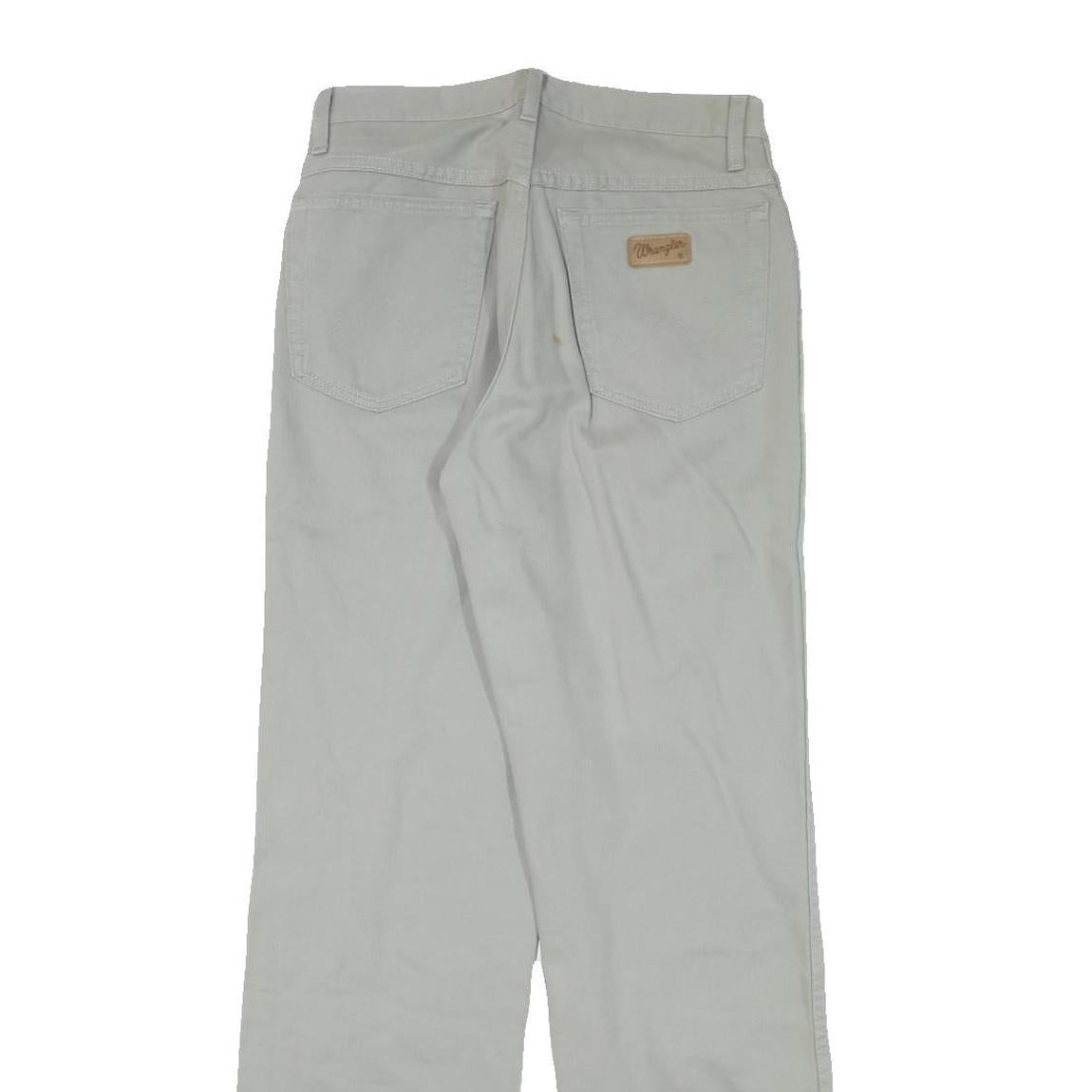WRANGLER Mens Regular Fit Beige Cotton Blend Trousers W30 L32 Classic Zip
