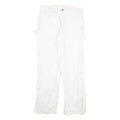 DICKIES Mens White Regular Fit Straight Denim Jeans W38 L30 Workwear Utility
