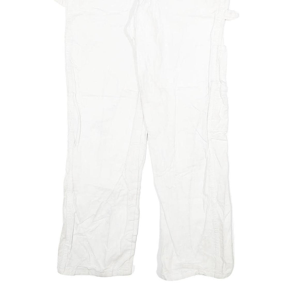 DICKIES Mens White Regular Fit Straight Denim Jeans W38 L30 Workwear Utility