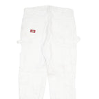 DICKIES Mens White Regular Fit Straight Denim Jeans W38 L30 Workwear Utility