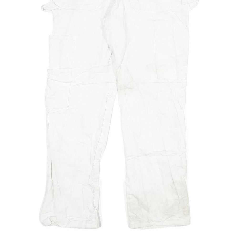 DICKIES Mens White Regular Fit Straight Denim Jeans W38 L30 Workwear Utility