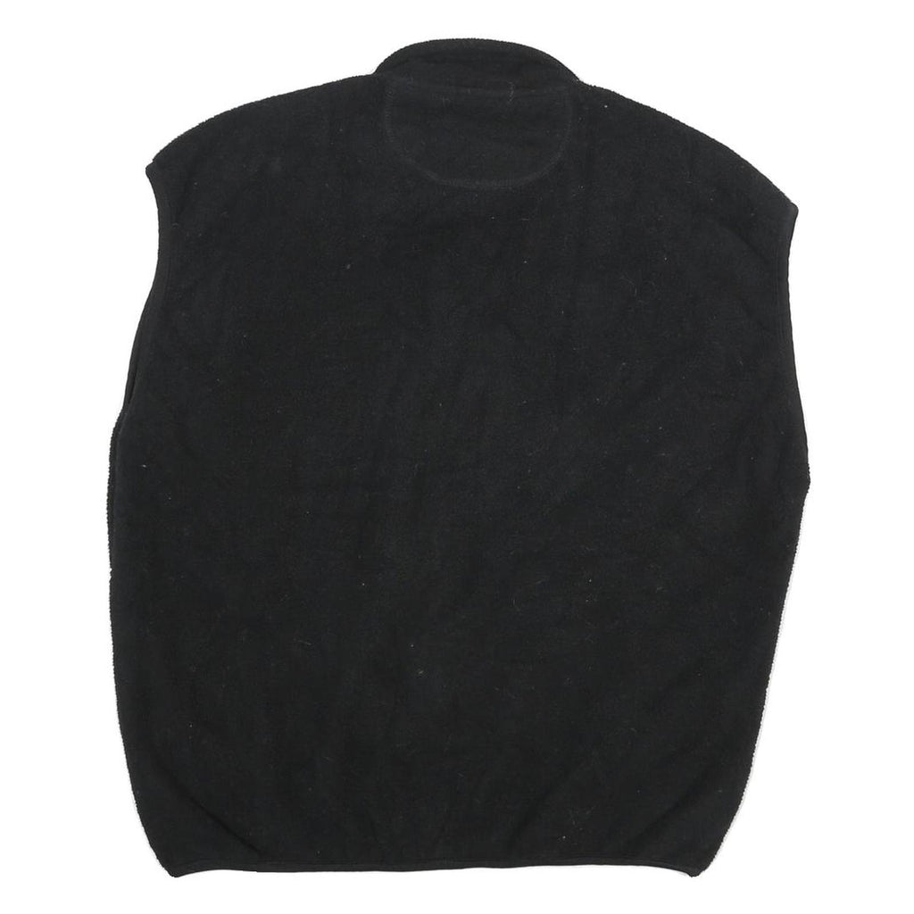 CHAMPION Mens Black Zip Jacket L Polyester Plain Logo Casual Lightweight