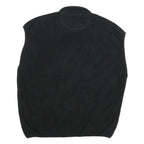 CHAMPION Mens Black Zip Jacket L Polyester Plain Logo Casual Lightweight