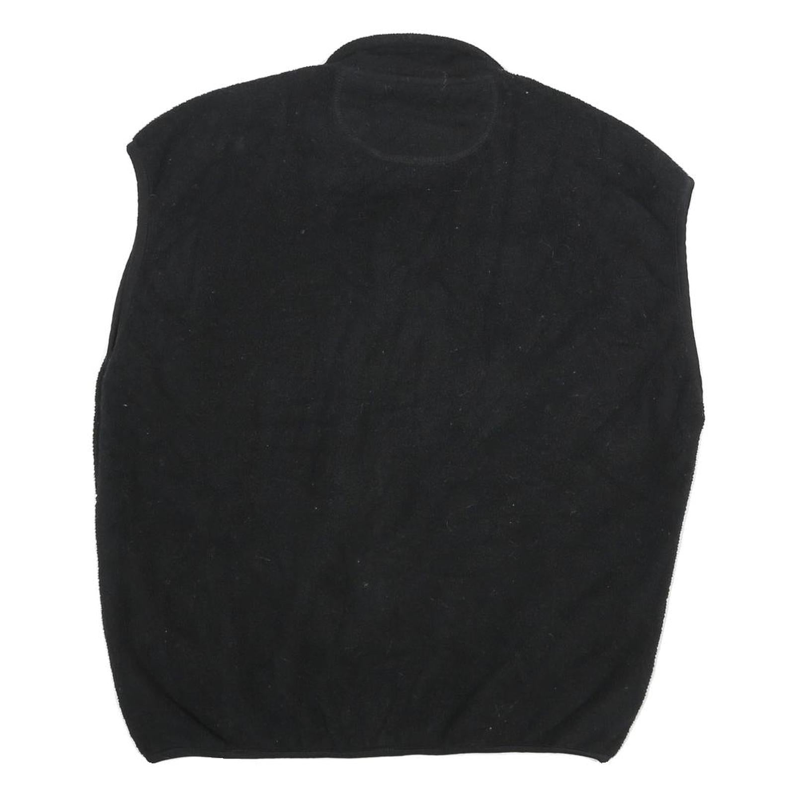 CHAMPION Mens Black Zip Jacket L Polyester Plain Logo Casual Lightweight