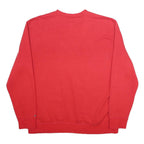 TOMMY HILFIGER Mens Red Cotton Blend Crew Neck 2XL Sweatshirt Pullover Casual
