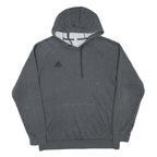 ADIDAS Mens Grey Hoodie L Cotton Blend Casual Sports Logo Pocket