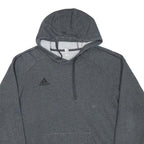 ADIDAS Mens Grey Hoodie L Cotton Blend Casual Sports Logo Pocket