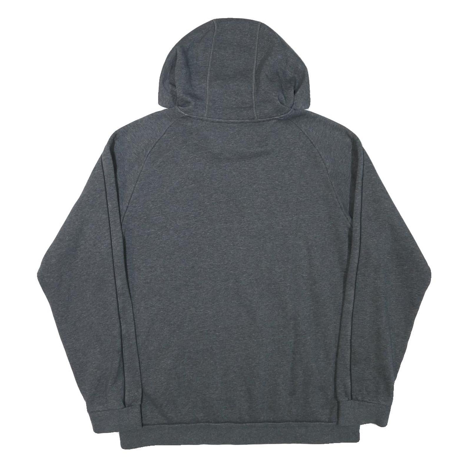 ADIDAS Mens Grey Hoodie L Cotton Blend Casual Sports Logo Pocket